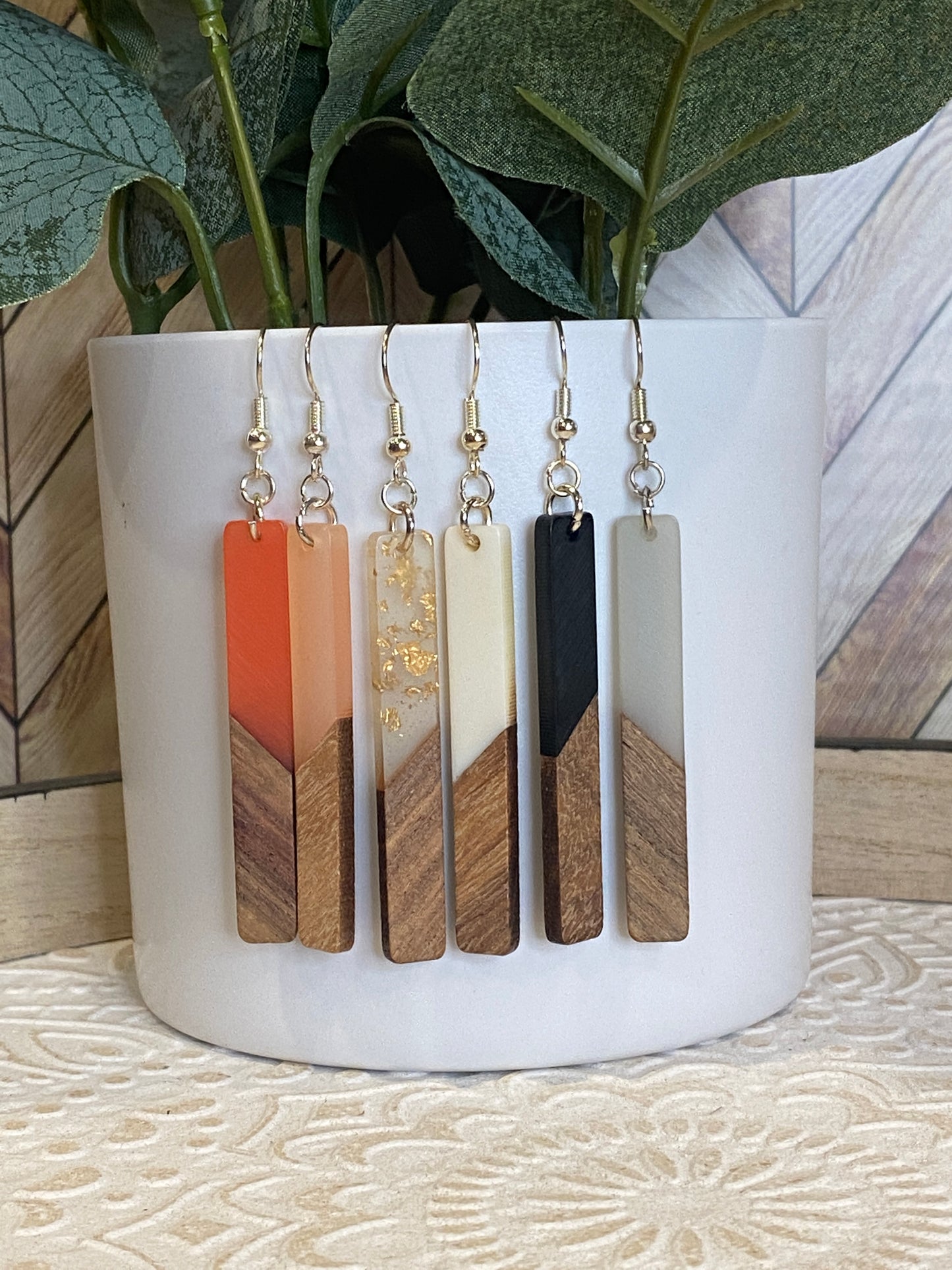 Long Wood/Acrylic Dangle