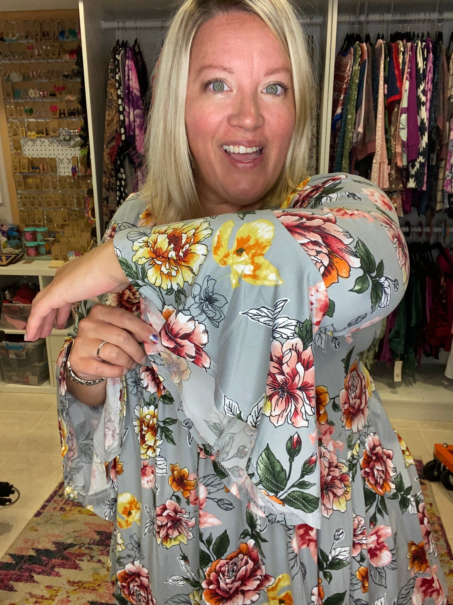 Floral Babydoll Flowy Tunic Top