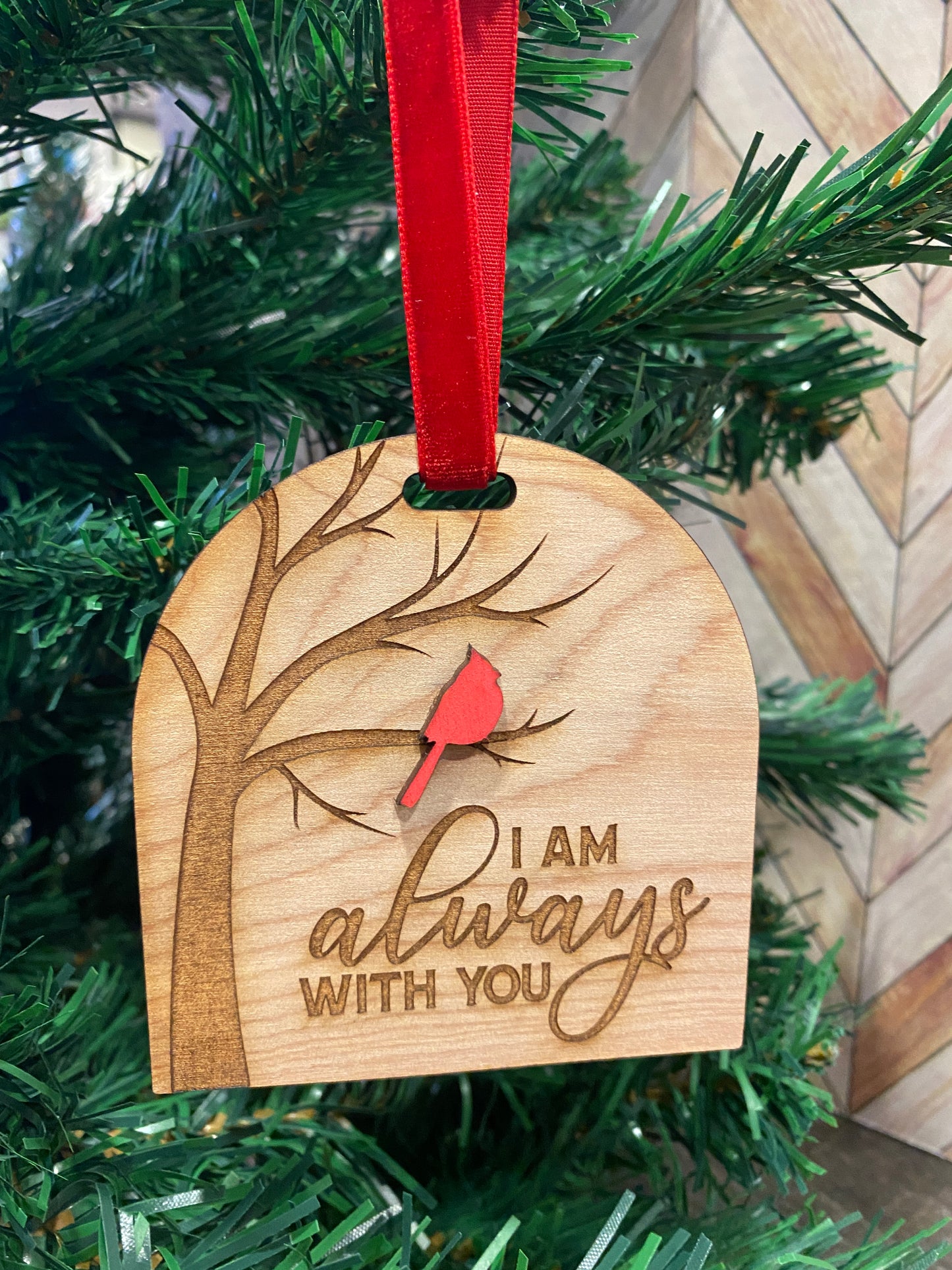 Cardinal I am always with you Ornament