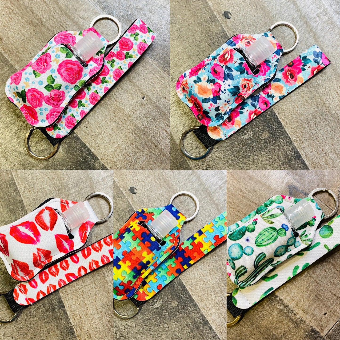 Hand Sanitizer Holders with Wristlet Lanyard Keychain