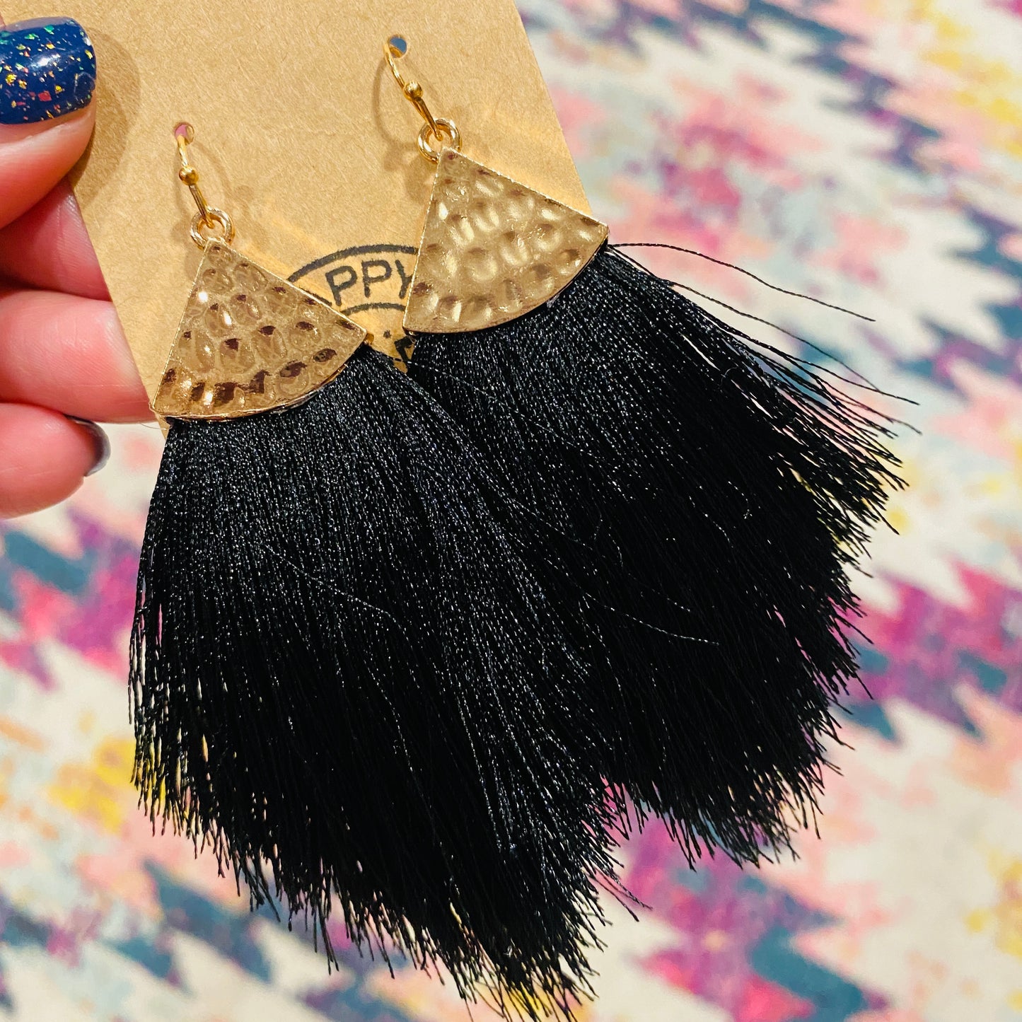 Boho Fringe Feather Earrings