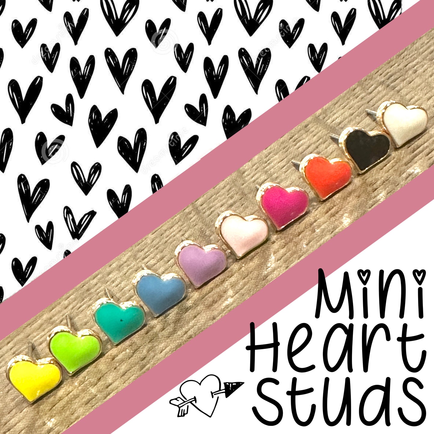 Mini Heart Studs