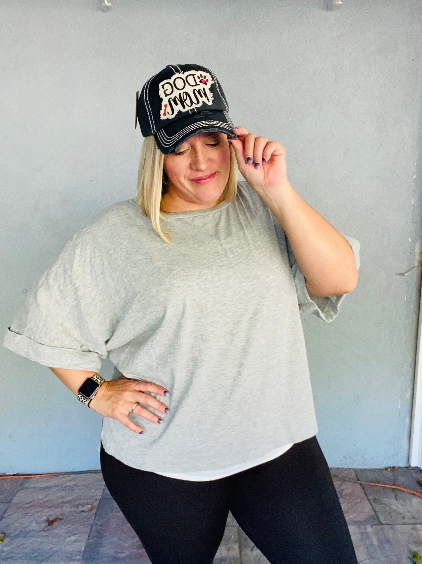 Gray Oversized Boxy Tee