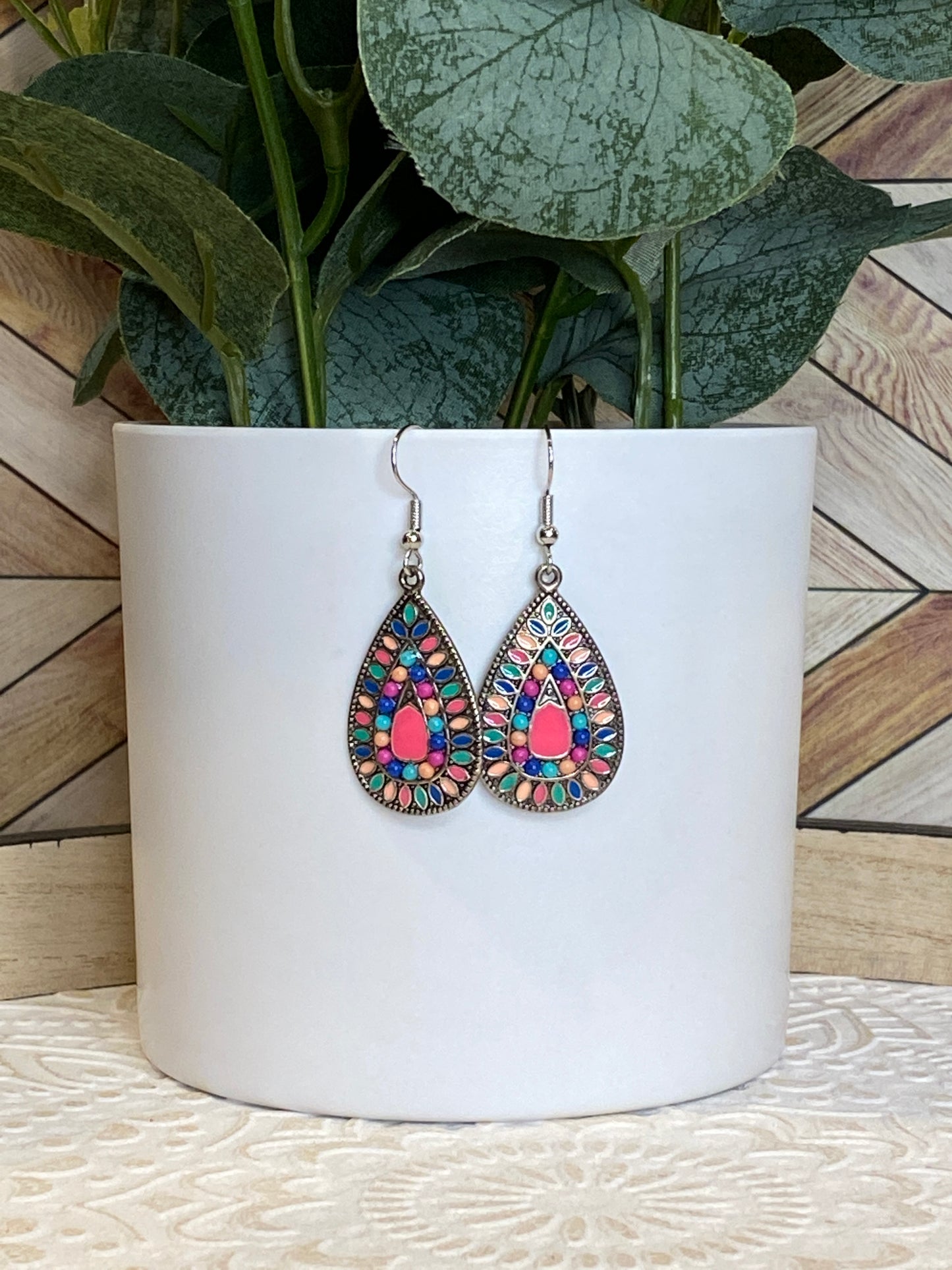 Pink Mosaic Dangle