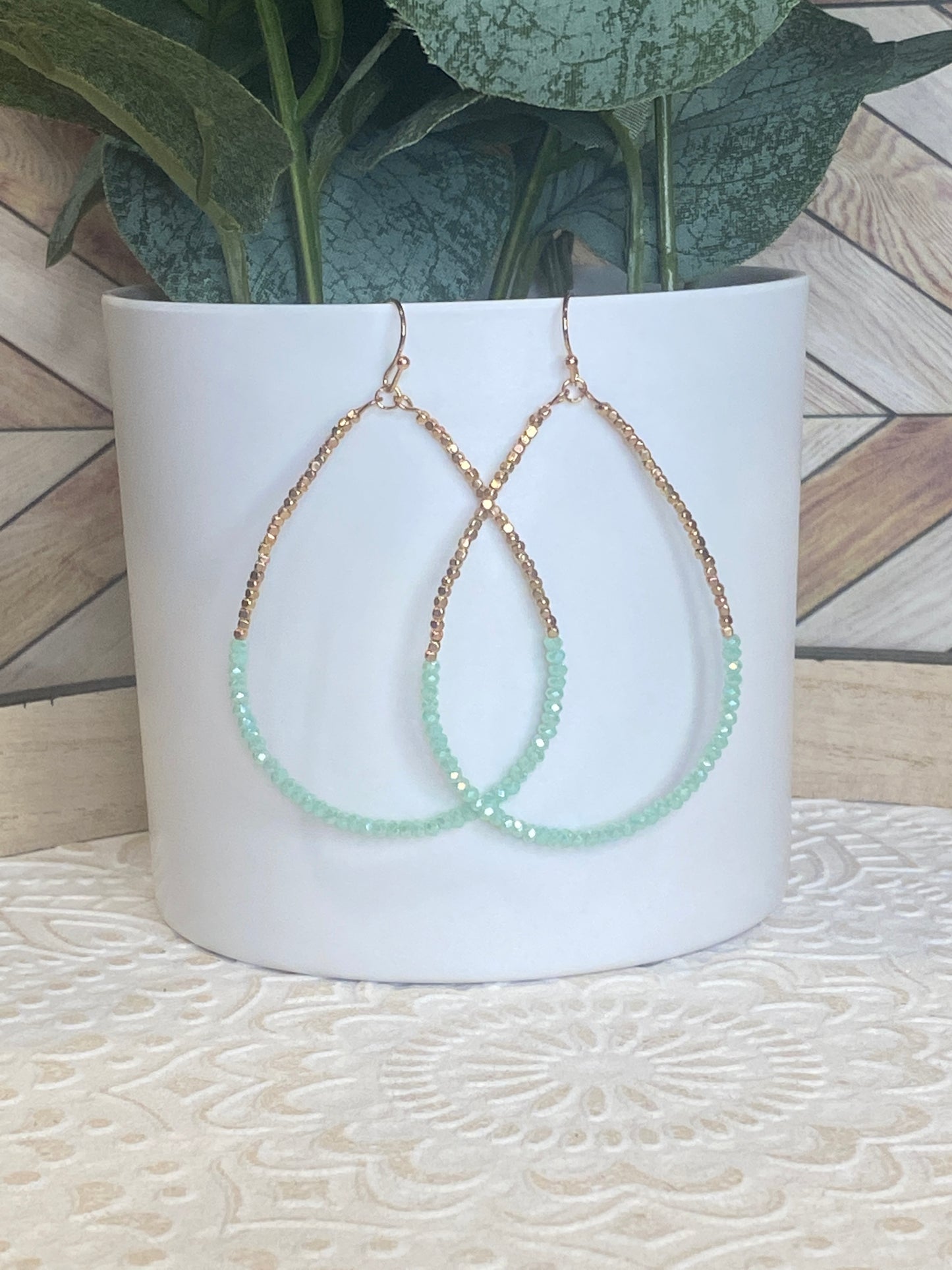 Teardrop Beaded Earrings