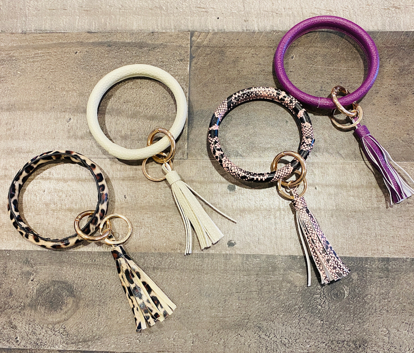 Wristlet Keychain Bracelet with Tassel