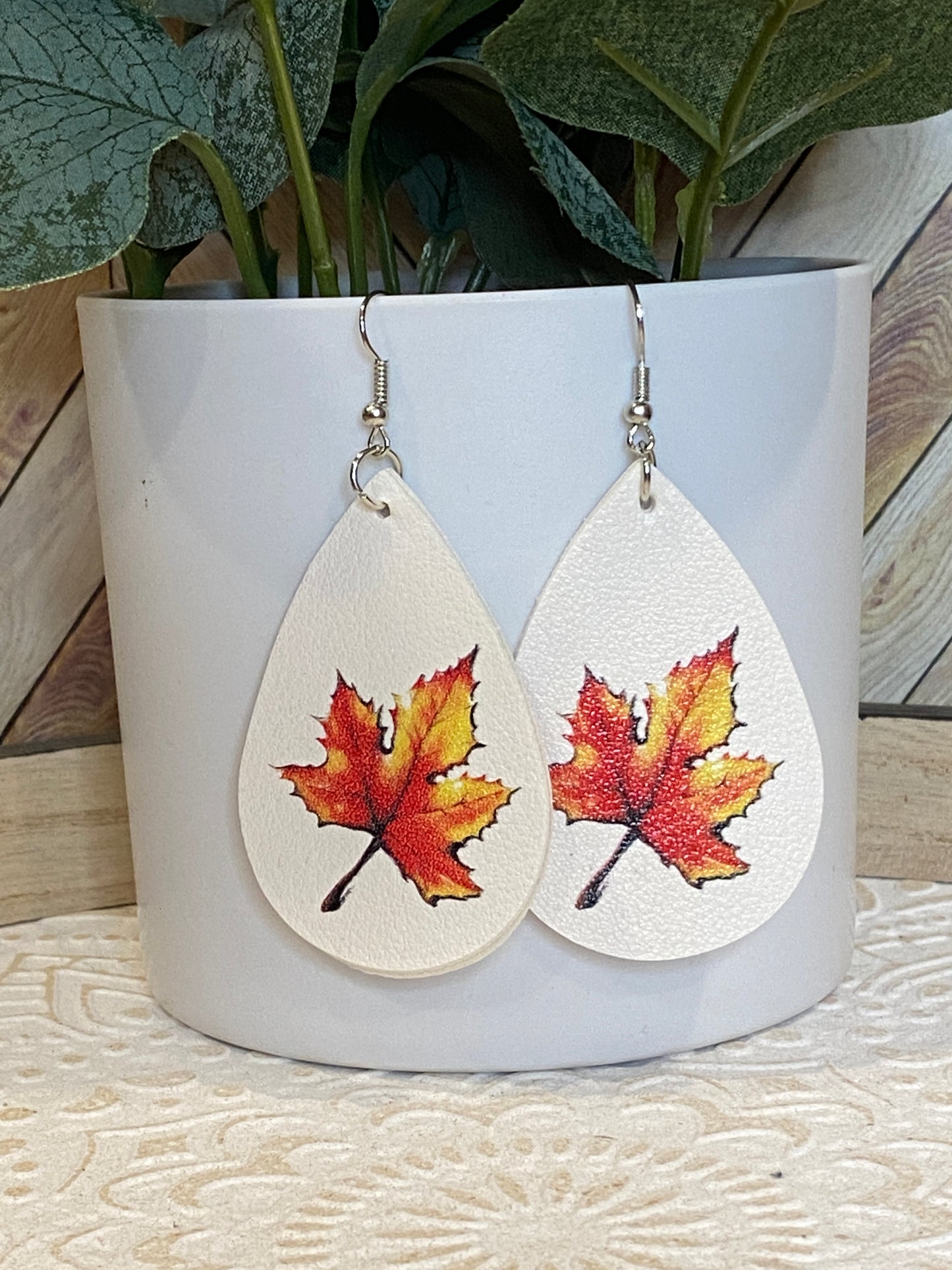 Fall Leather earrings