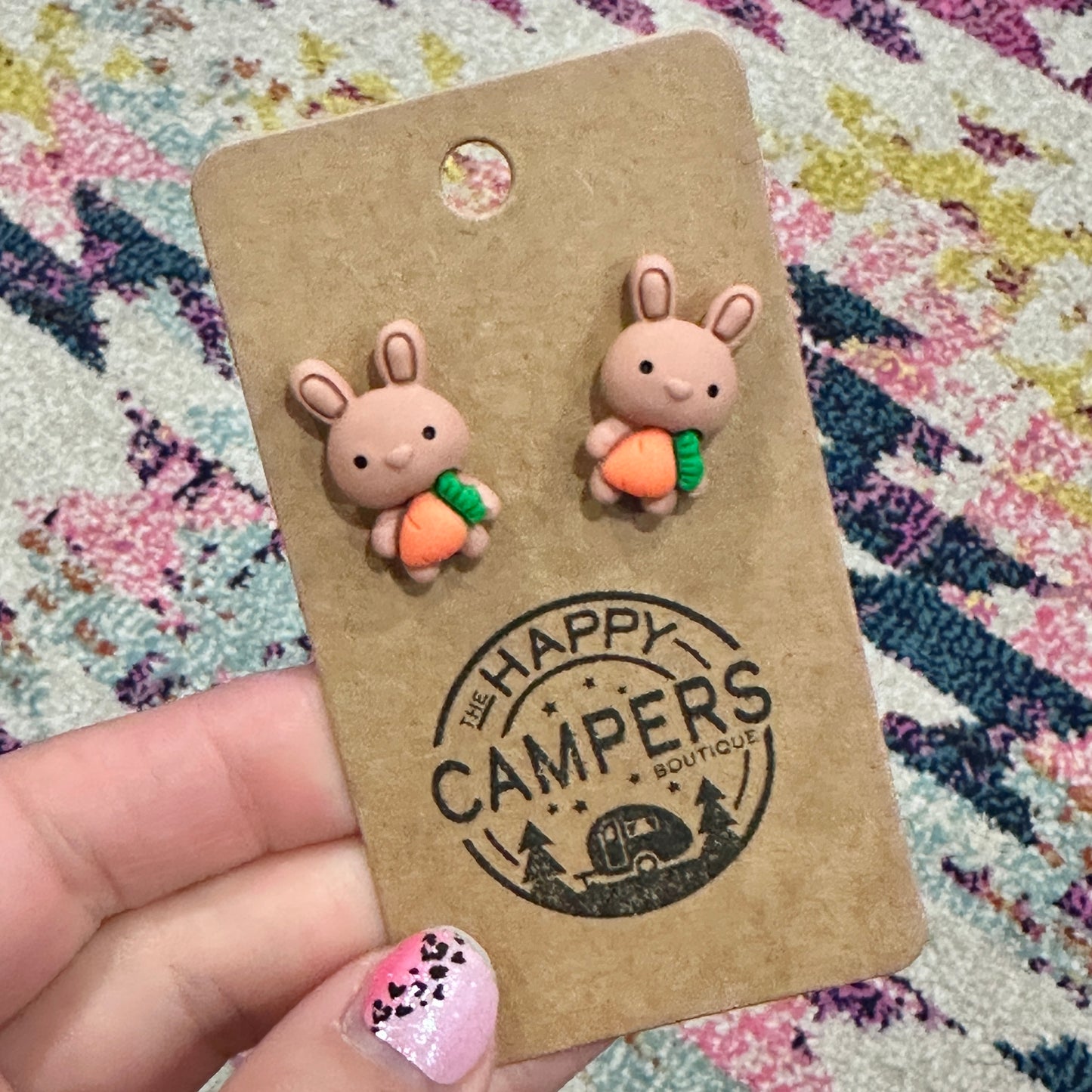 Clay Bunny Stud earrings