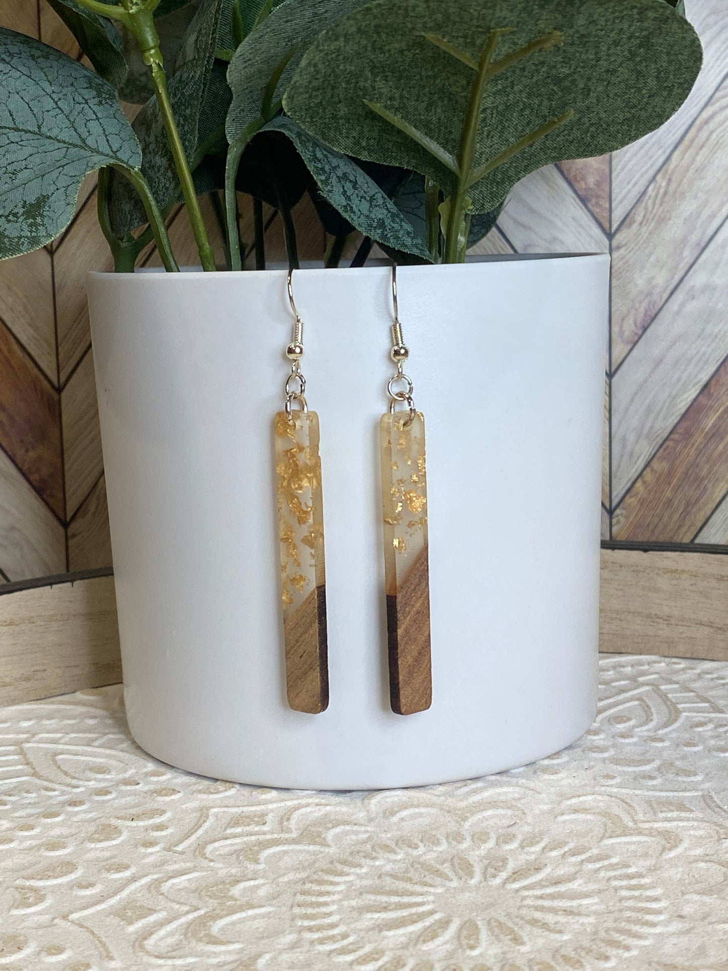 Long Wood/Acrylic Dangle