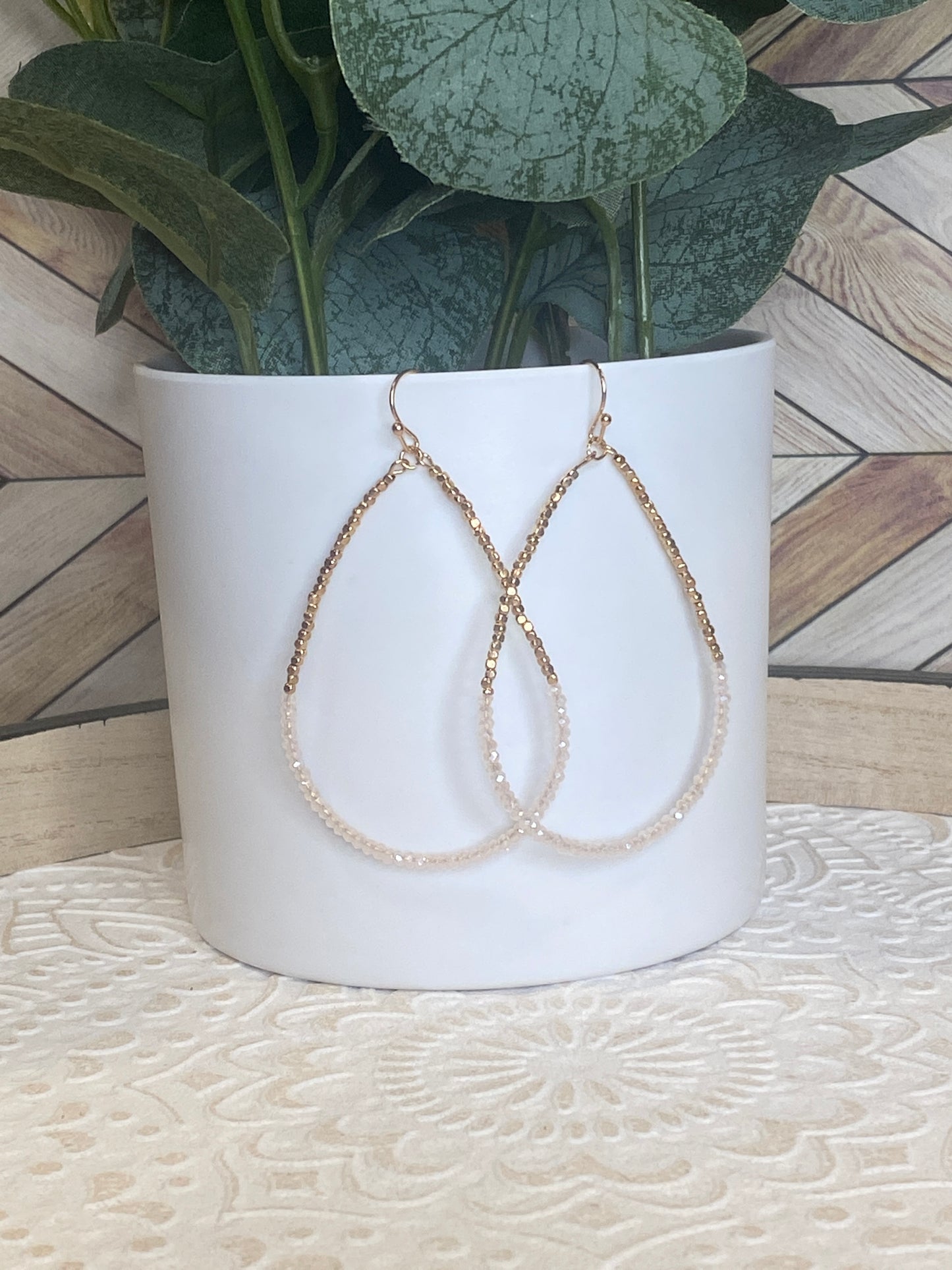 Teardrop Beaded Earrings