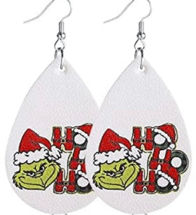 Grinch Leather earrings