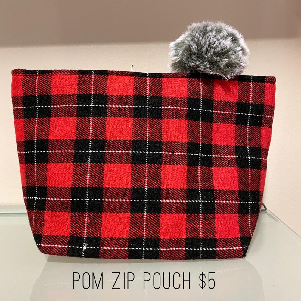 Small Pom Zip Pouch