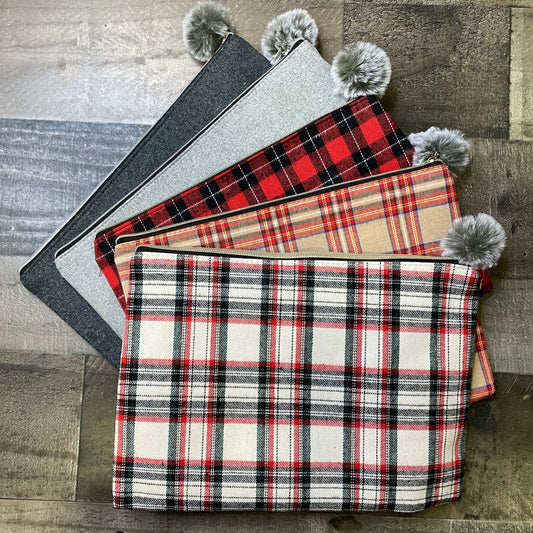 Large Pom Zip Pouch